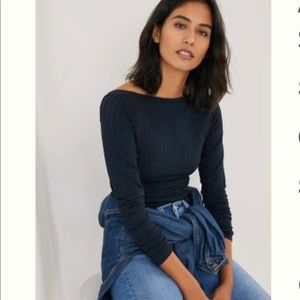 Anthropology scoop back shirt